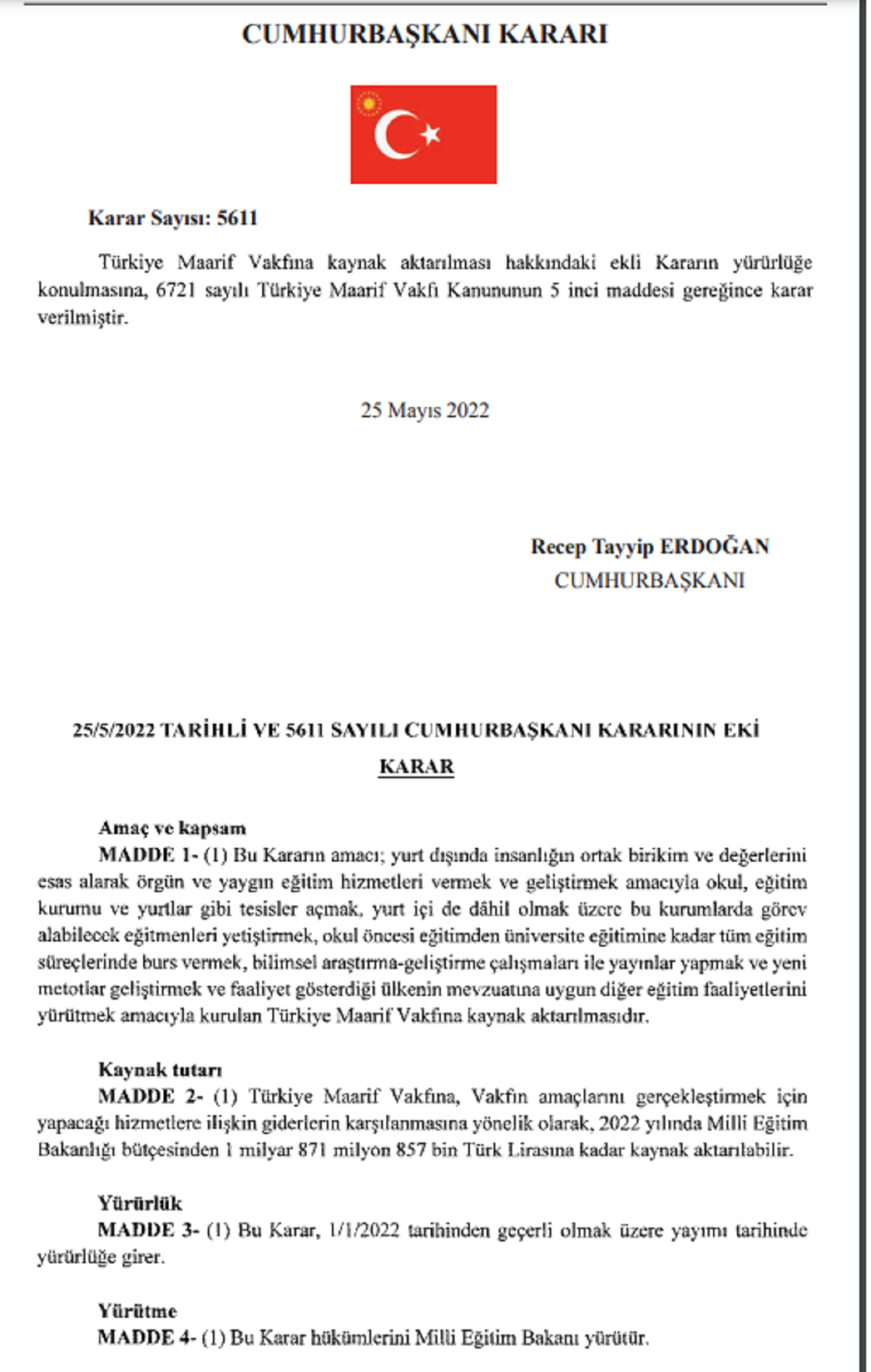 Resmi gazete'de yayımlanan karar - Sputnik Türkiye, 1920, 26.05.2022