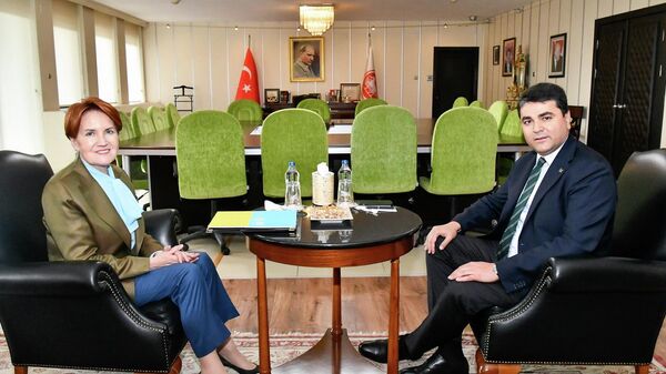İYİ Parti Genel Başkanı Meral Akşener, Demokrat Parti Genel Başkanı Gültekin Uysal ile görüştü. - Sputnik Türkiye