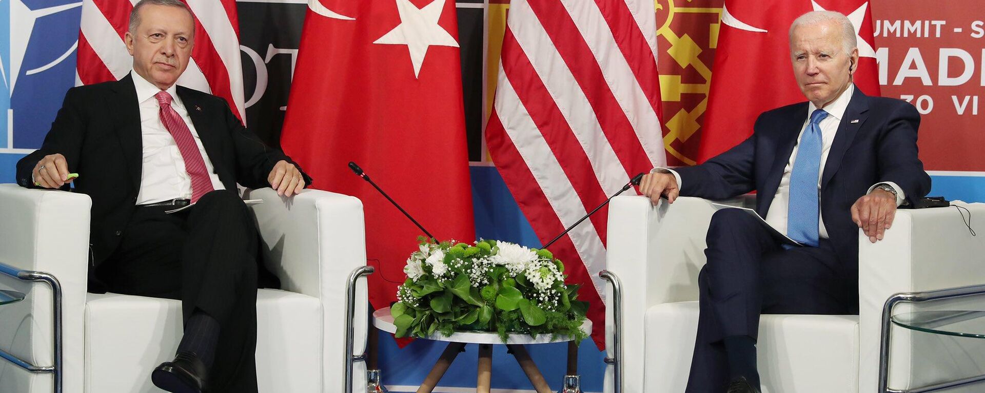 Cumhurbaşkanı Erdoğan, ABD Başkanı Biden - Sputnik Türkiye, 1920, 29.06.2022
