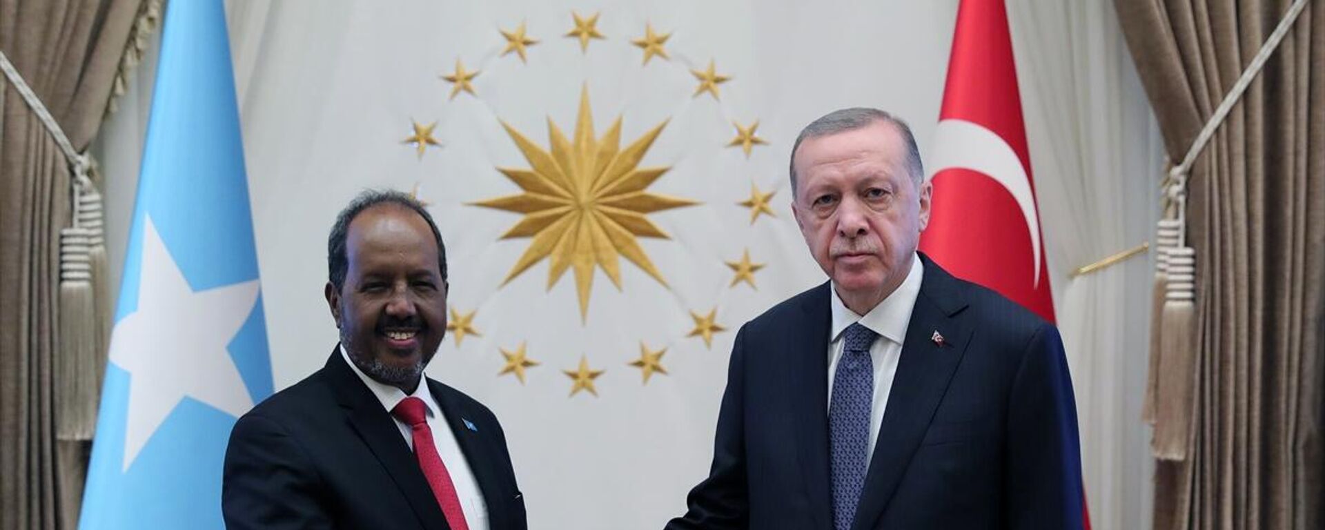 Cumhurbaşkanı Erdoğan, Somali Cumhurbaşkanı Hasan Şeyh Mahmud - Sputnik Türkiye, 1920, 21.02.2024