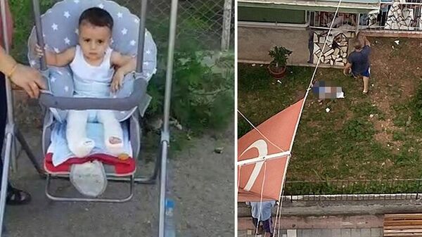 Adana'da 5'inci kattan düşen 1 yaşındaki bebeği  Türk bayrağının asılı olduğu ip kurtardı - Sputnik Türkiye