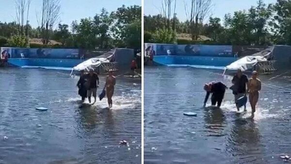Fatih'te havuz patladı: Okul bahçesi göle döndü - Sputnik Türkiye