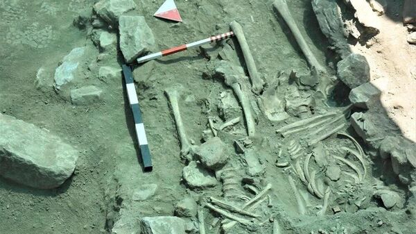 İzmir Ayasuluk kazılarında yeni iskeletler bulundu: Bizans dönemine ait, üst üste gömülmüş - Sputnik Türkiye