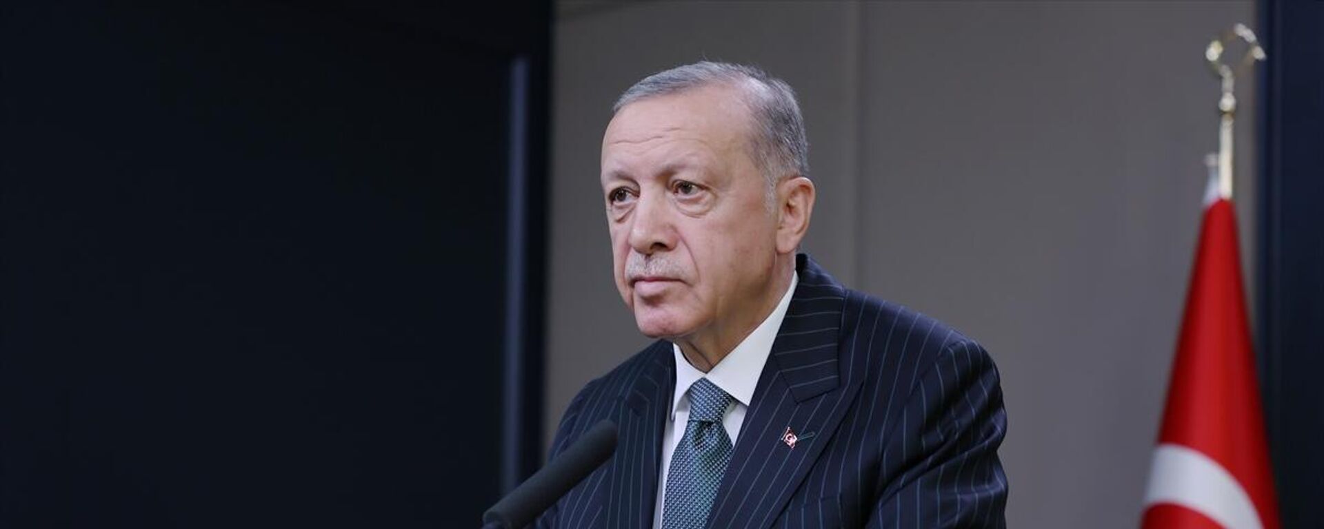 Cumhurbaşkanı Recep Tayyip Erdoğan Esenboğa Havalimanı'nda basın toplantısı düzenledi. - Sputnik Türkiye, 1920, 07.09.2022