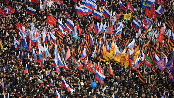 Митинг Своих не бросаем в Москве - Sputnik Türkiye