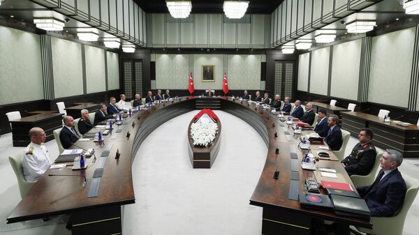 Milli Güvenlik Kurulu (MGK) Toplantısı, Cumhurbaşkanı Recep Tayyip Erdoğan başkanlığında Beştepe’de - Sputnik Türkiye