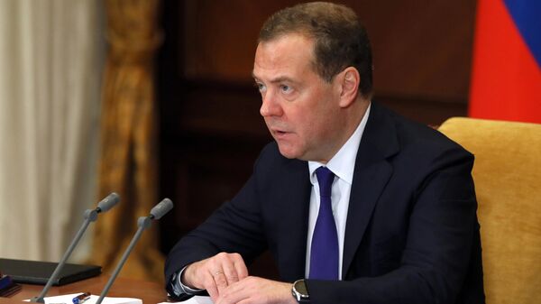 Birleşik Rusya Partisi Başkanı ve Rusya Güvenlik Konseyi Başkan Yardımcısı Dmitriy Medvedev - Sputnik Türkiye