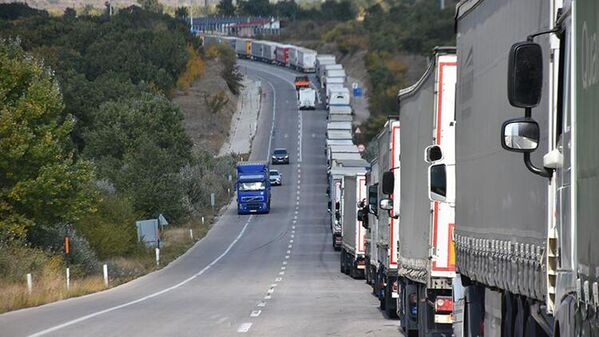 Sınır kapılarında sürücüler 5 gündür çıkış için bekliyor - Sputnik Türkiye