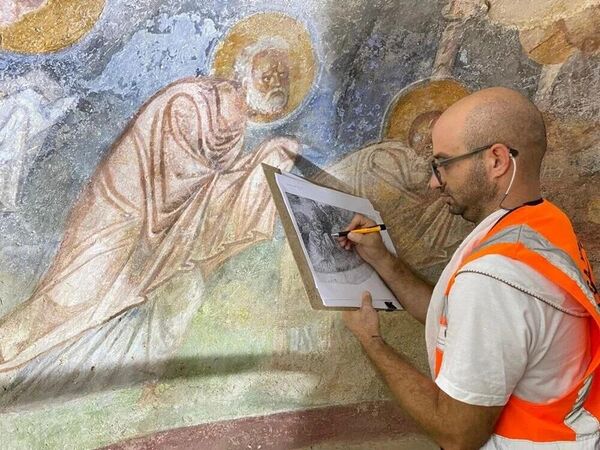 Aziz Nikolas Anıt Müzesi'nde 11. yüzyıldan duvar resimleri ortaya çıktı - Sputnik Türkiye