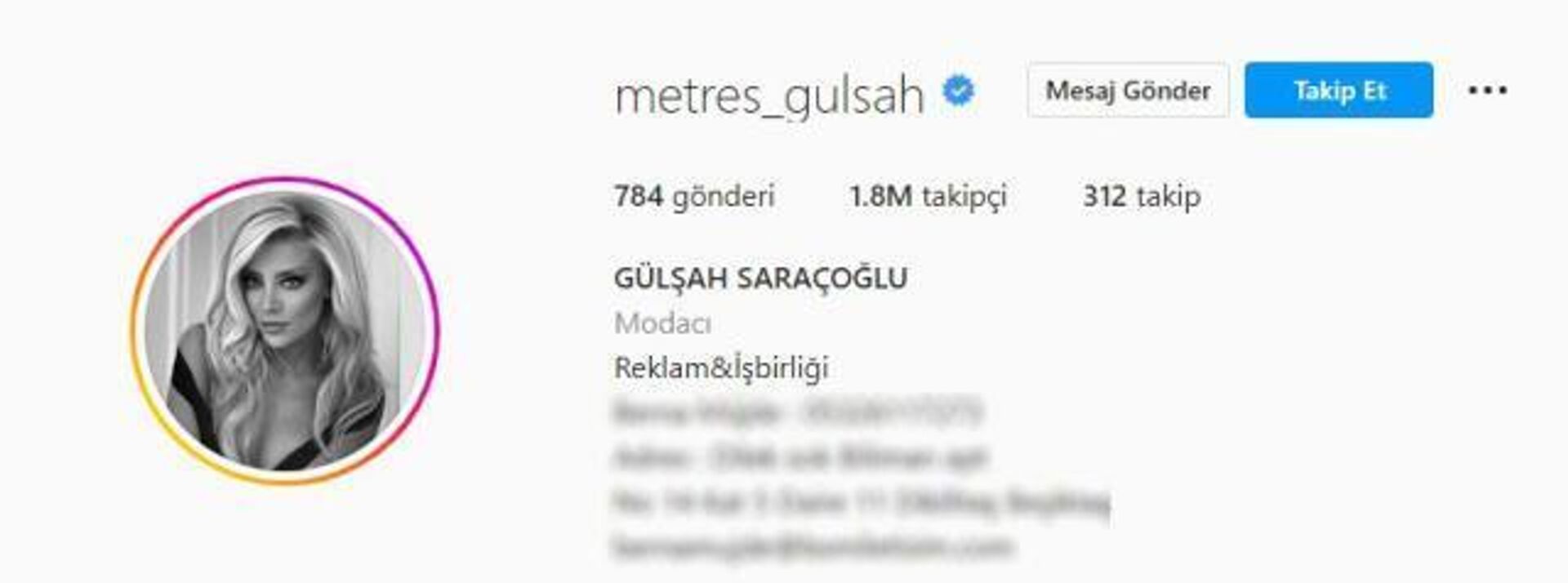 Gülşah Saraçoğlu'nun Instagram hesabı dün akşam hacklenerek adı ‘metres_gulsah’ olarak değiştirildi. - Sputnik Türkiye, 1920, 26.10.2022