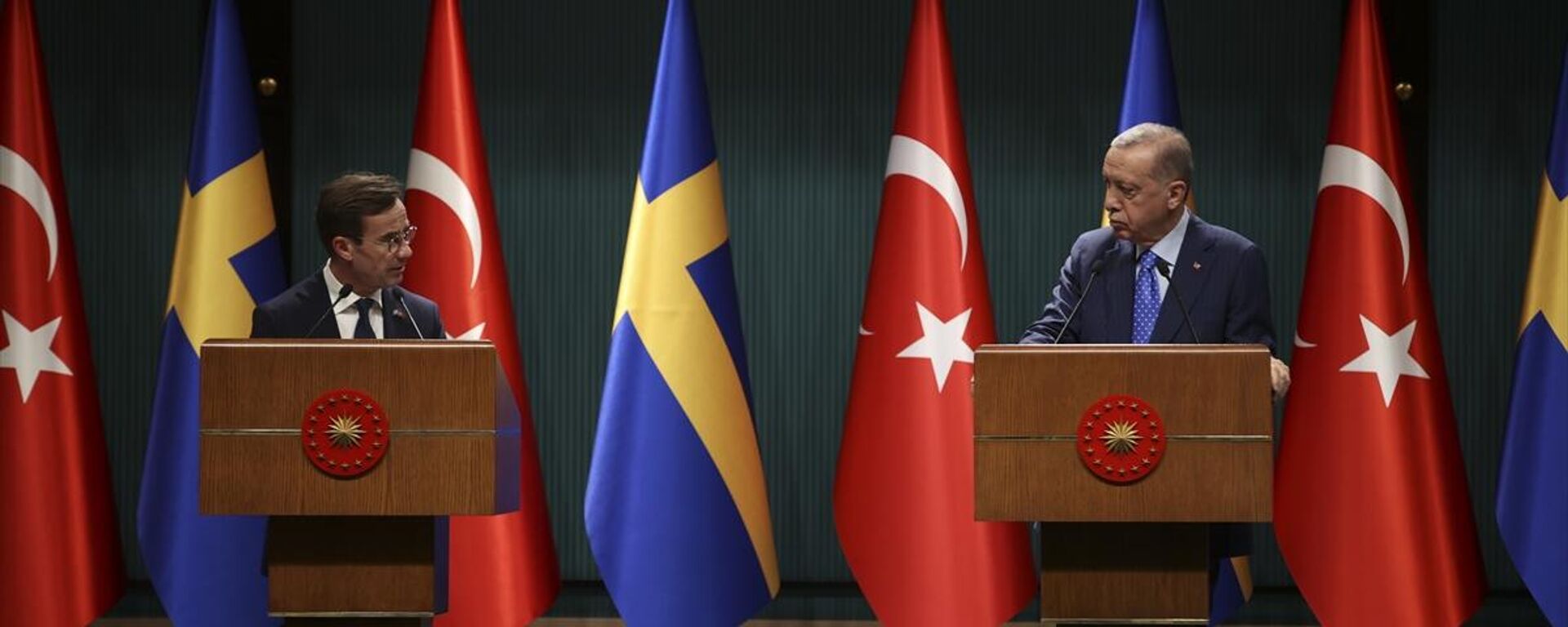 Cumhurbaşkanı Recep Tayyip Erdoğan ve İsveç Başbakanı Ulf Kristersson  - Sputnik Türkiye, 1920, 12.01.2023