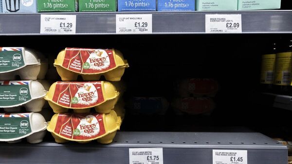 İngiltere'de bazı süpermarketler, çiftliklerde artan maliyetler ve kuş gribinin neden olduğu tedarik sorunları nedeniyle müşterilerin satın alabileceği kutu yumurta sayısına sınırlama getirdi. - Sputnik Türkiye