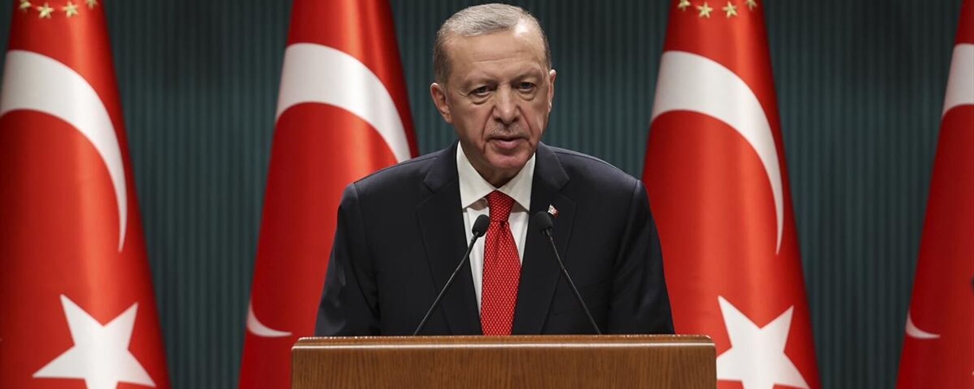 Cumhurbaşkanı Recep Tayyip Erdoğan, Cumhurbaşkanlığı Kabine Toplantısı'nın ardından açıklamalarda bulundu.
 - Sputnik Türkiye, 1920, 14.06.2023