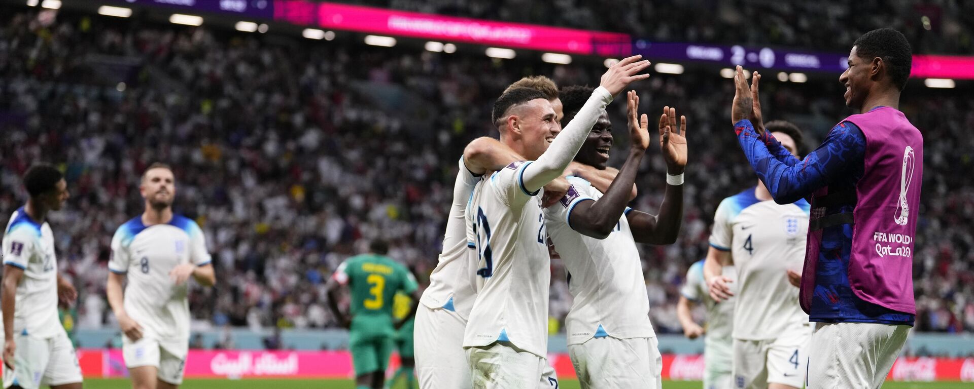 2022 FIFA Dünya Kupası son 16 turu maçında Senegal'i 3-0 yenen İngiltere, çeyrek finalde Fransa'nın rakibi oldu. - Sputnik Türkiye, 1920, 13.12.2022