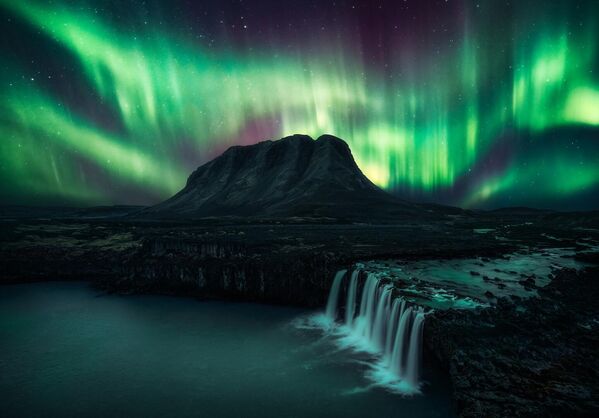 Fotoğrafçı Jannes Krause&#x27;nin İzlanda&#x27;da çektiği Kuzey ışıklı manzara   - Sputnik Türkiye