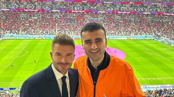 'CZN Burak' Katar'da David Beckham ile buluştu - Sputnik Türkiye