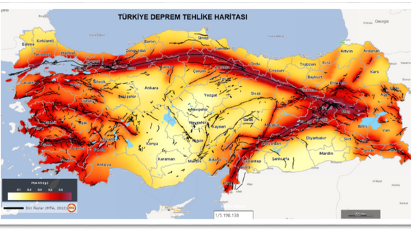 Türkiye Deprem Tehlike Haritası - Sputnik Türkiye