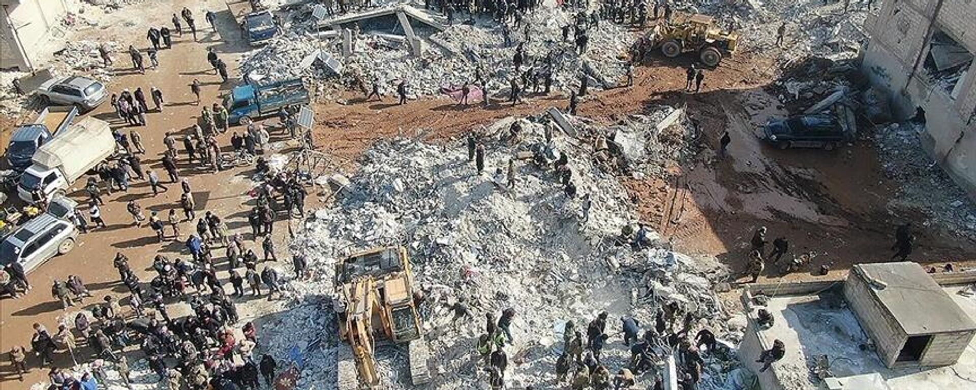Kahramanmaraş depremlerinden etkilenen Suriye'de Nusra/HTŞ'nin başını çektiği cihatçıların kontrolündeki İdlib bölgesi - Sputnik Türkiye, 1920, 09.02.2023