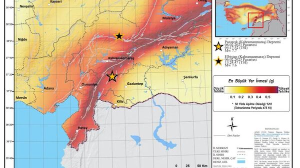 AFAD, 10 ili etkileyen, merkez üssü Kahramanmaraş'ın Pazarcık ve Elbistan ilçeleri olan 7,7 ile 7,6 büyüklüğündeki depremlere ilişkin ön değerlendirme raporunu hazırladı - Sputnik Türkiye