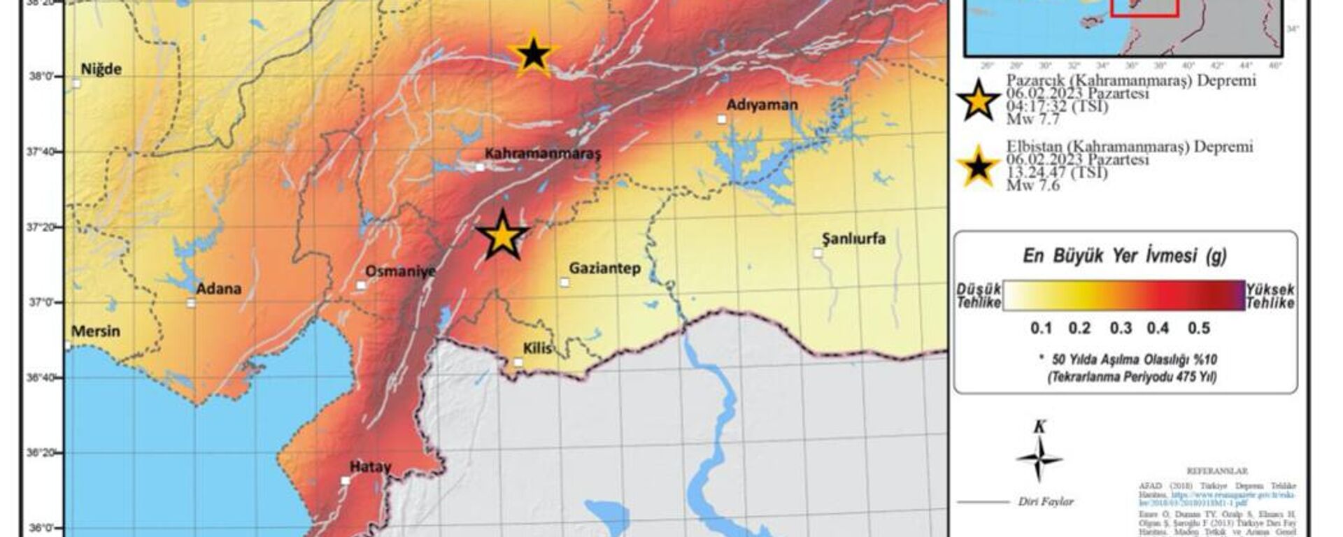 AFAD, 10 ili etkileyen, merkez üssü Kahramanmaraş'ın Pazarcık ve Elbistan ilçeleri olan 7,7 ile 7,6 büyüklüğündeki depremlere ilişkin ön değerlendirme raporunu hazırladı - Sputnik Türkiye, 1920, 09.02.2023