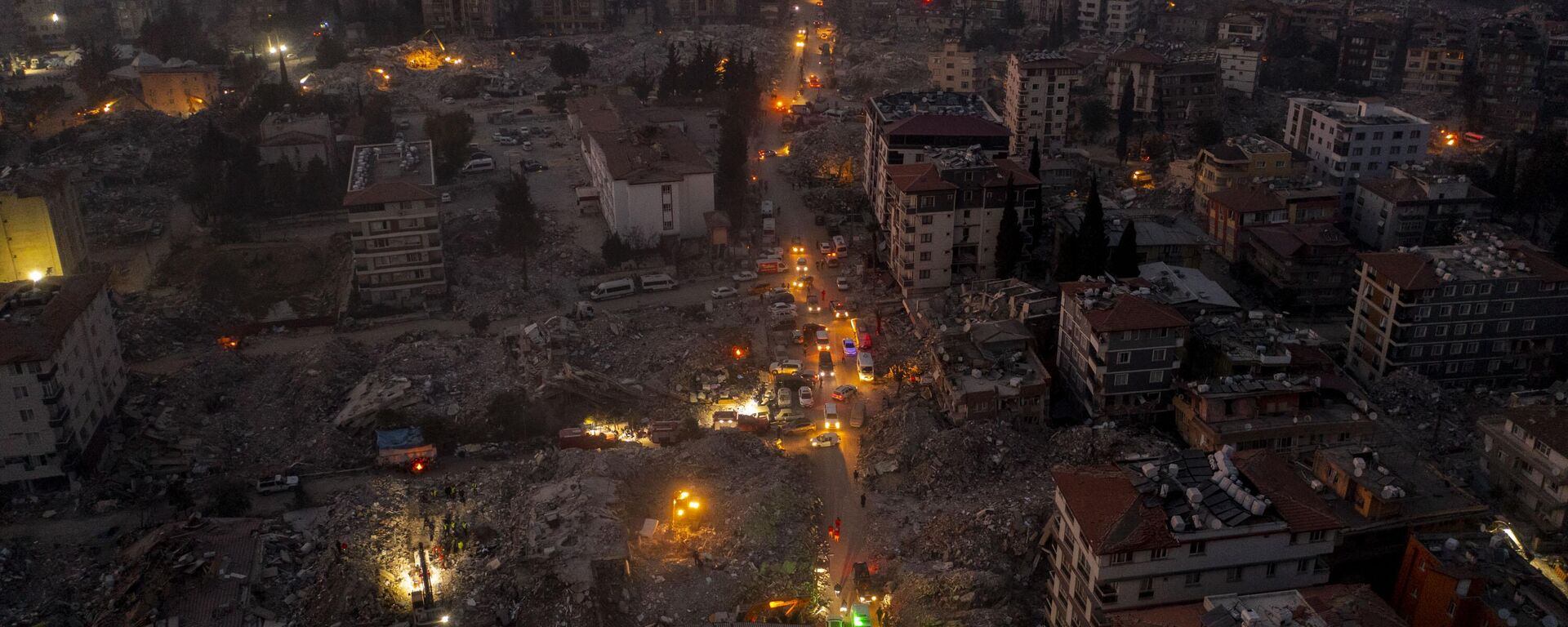 Kahramanmaraş merkezli depremlerden etkilenen Hatay kent merkezi - Sputnik Türkiye, 1920, 19.02.2023