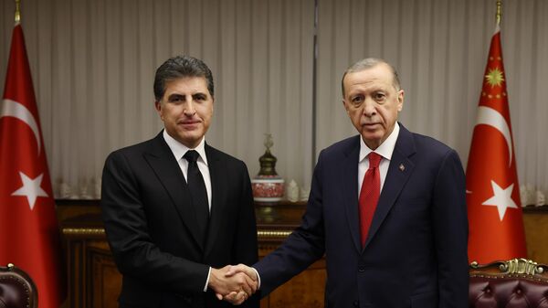 Cumhurbaşkanı Erdoğan, IKBY Başkanı Barzani  - Sputnik Türkiye