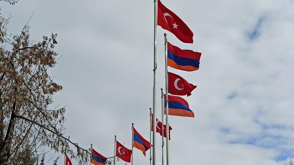 Türkiye ve Ermenistan bayrakları - Sputnik Türkiye