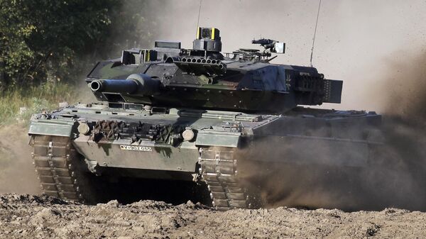 Танк Leopard 2 на демонстрационном мероприятии, Германия - Sputnik Türkiye