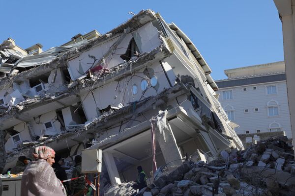 Depremden etkilenen Nurdağı ilçesi - Sputnik Türkiye