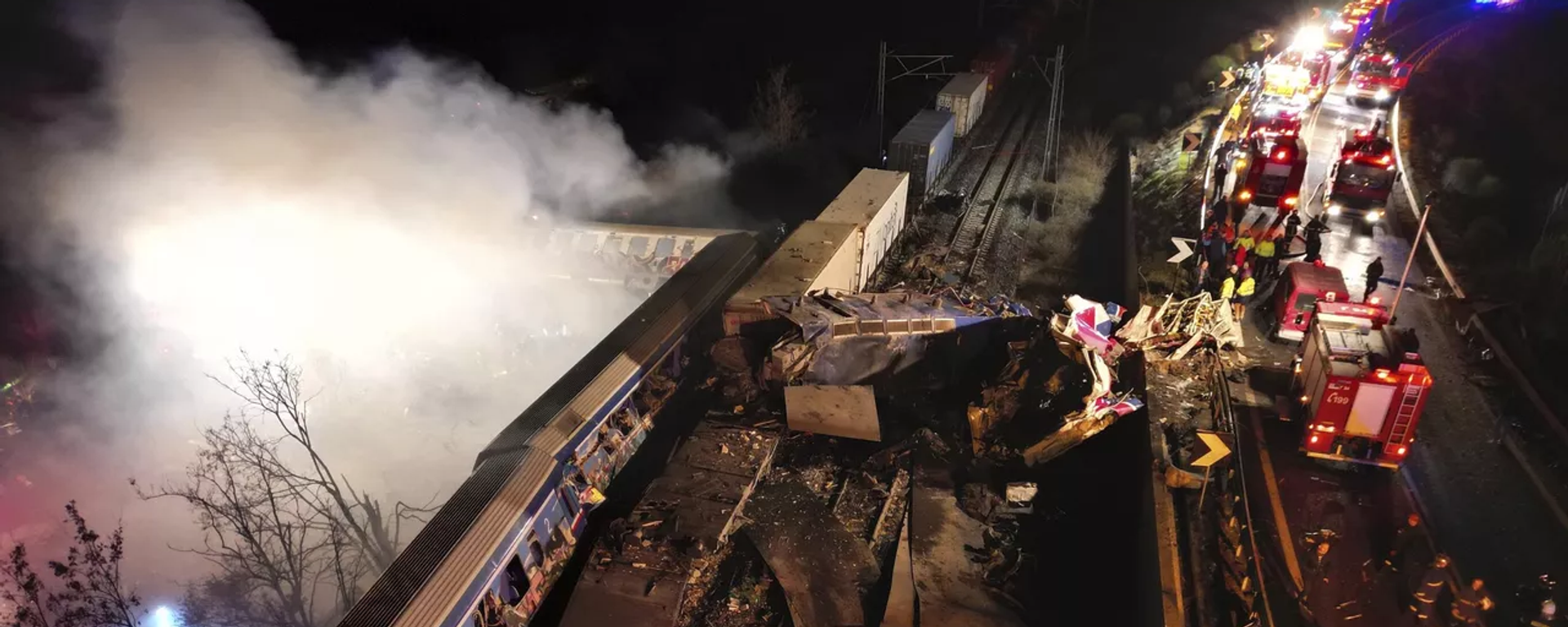 Yunanistan'ın Larissa kentinde iki tren çarpıştı. Söz konusu kazada ilk belirlemelere göre 16 kişi hayatını kaybetti, 85 kişi de yaralandı. - Sputnik Türkiye, 1920, 09.03.2023