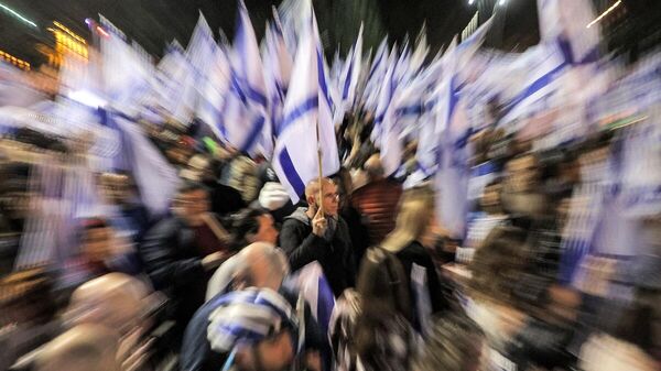 İsrail'de protestolar - Sputnik Türkiye