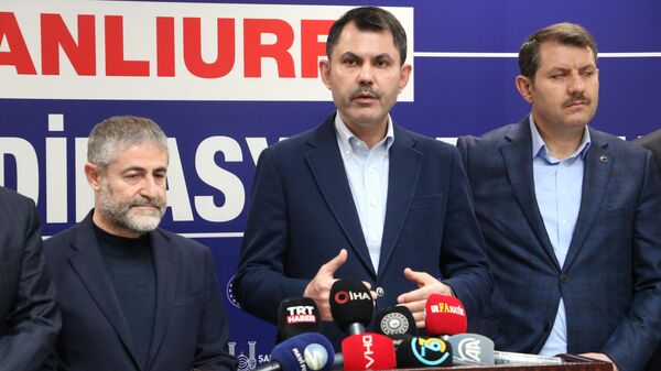 Çevre, Şehircilik ve İklim Değişikliği Bakanı Murat Kurum ile Hazine ve Maliye Bakanı Nureddin Nebati - Sputnik Türkiye
