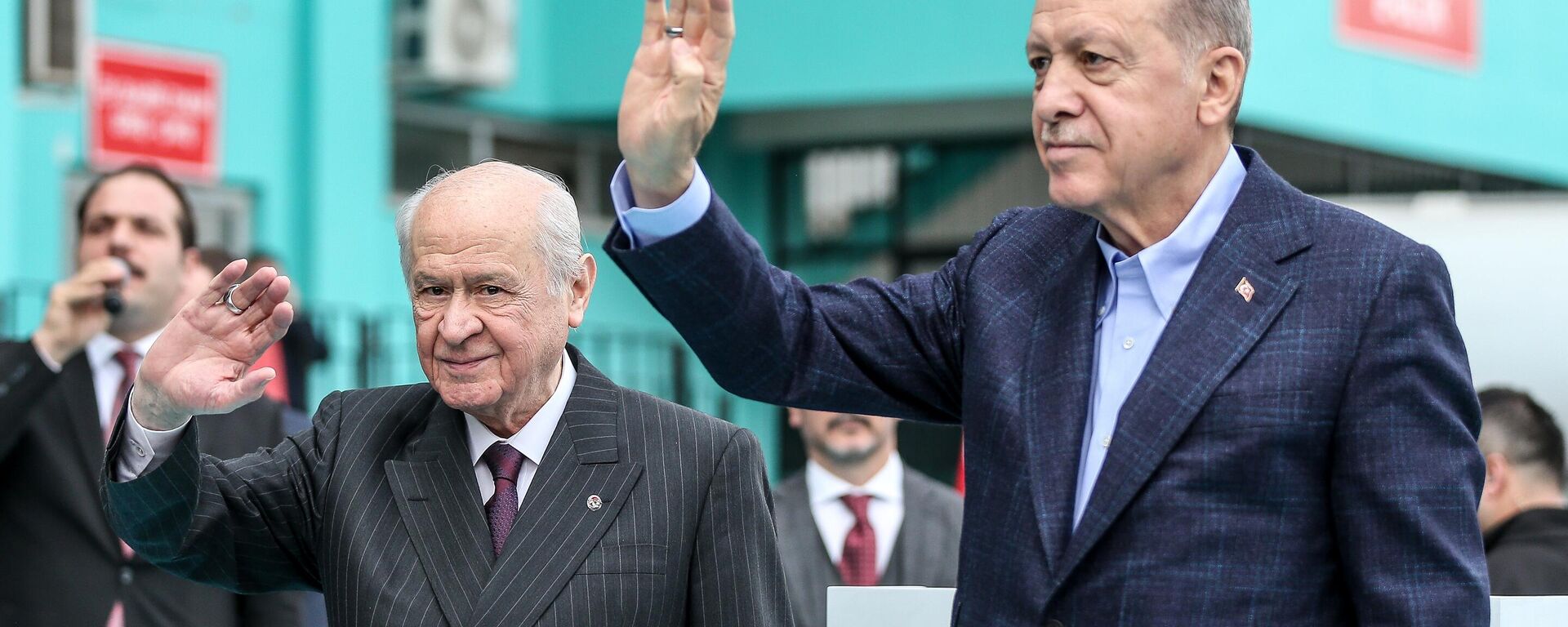 Cumhurbaşkanı Recep Tayyip Erdoğan, MHP Genel Başkanı Devlet Bahçeli  - Sputnik Türkiye, 1920, 01.04.2023