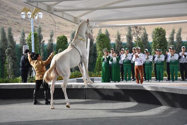 Ahal Teke atlarının ana vatanı Türkmenistan'da, At Bayramı çeşitli etkinliklerle kutlanıyor. - Sputnik Türkiye