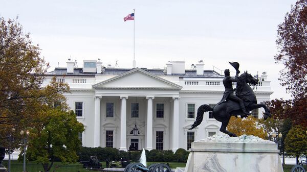 ABD'nin başkenti Washington DC'de Beyaz Saray'ın kuzey girişinin önündeki Lafayette Parkı'nda yer alan Başkan Andrew Jackson heykeli  - Sputnik Türkiye