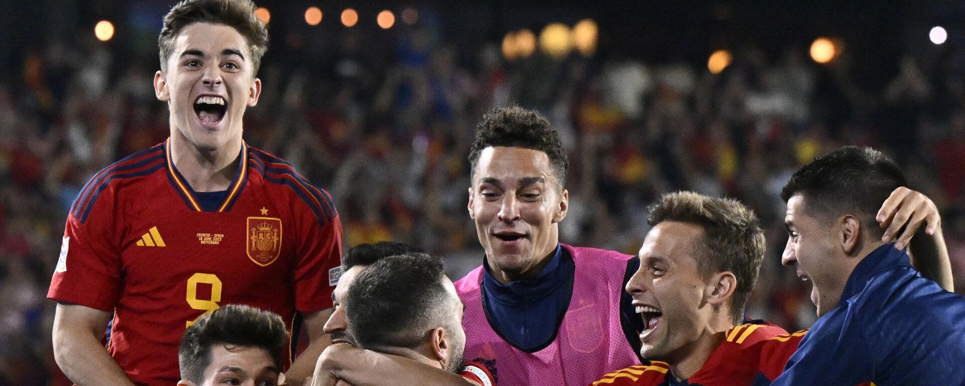 İspanya, UEFA Uluslar Ligi Finali'nde Hırvatistan'ı penaltı atışları sonunda 5-4 yenerek şampiyon oldu. - Sputnik Türkiye, 1920, 19.06.2023