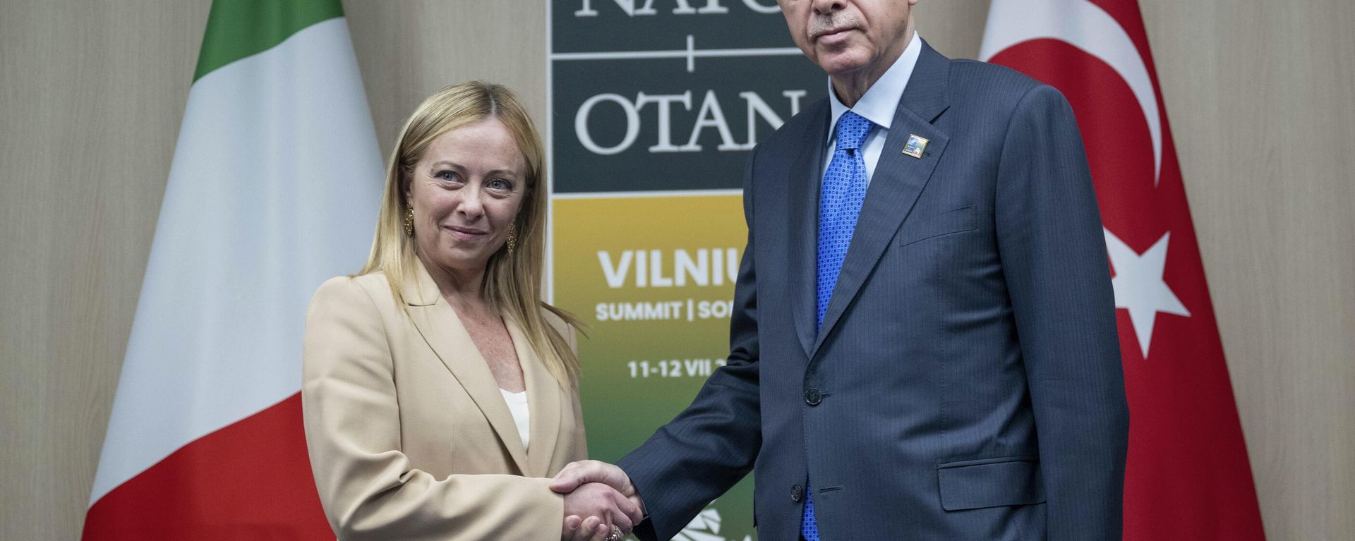 Cumhurbaşkanı Recep Tayyip Erdoğan ve İtalya Başbakanı Giorgia Meloni  - Sputnik Türkiye, 1920, 04.09.2026