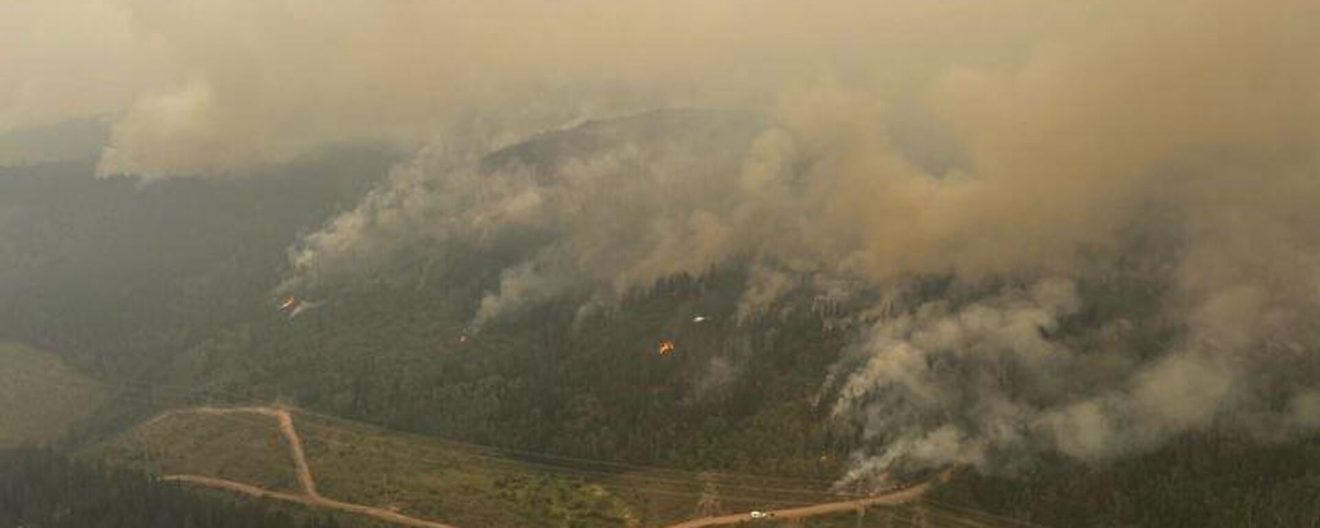 Kanada’da 883 alanda devam eden orman yangınları nedeniyle 10 milyon hektar alan küle döndü. - Sputnik Türkiye, 1920, 17.07.2023