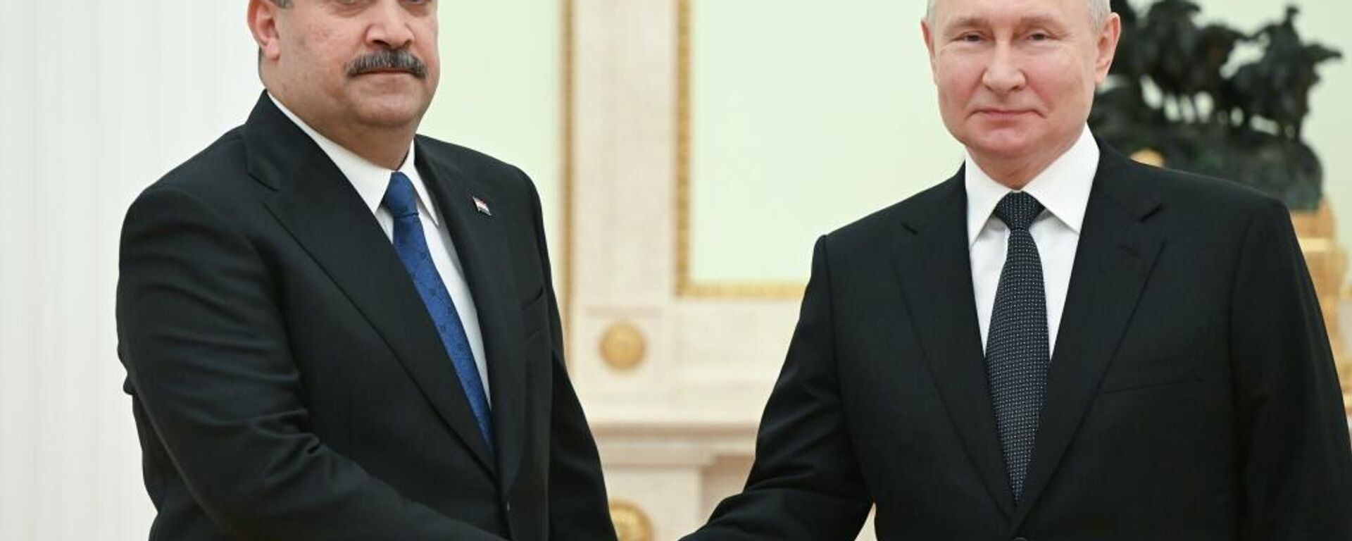 Irak Başbakanı Muhammed Sudani (Solda) Rusya Devlet Başkanı Vladimir Putin (Sağda) - Sputnik Türkiye, 1920, 10.10.2023