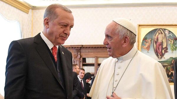 Cumhurbaşkanı Erdoğan, Papa Francis - Sputnik Türkiye