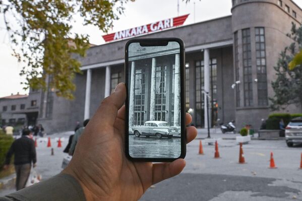 Ankara Garı da seneler sonra aynı açı ile fotoğraflandı. - Sputnik Türkiye