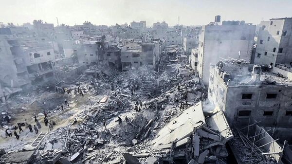 İsrail Gazze saldırı bomba İsrail ordusu - Sputnik Türkiye