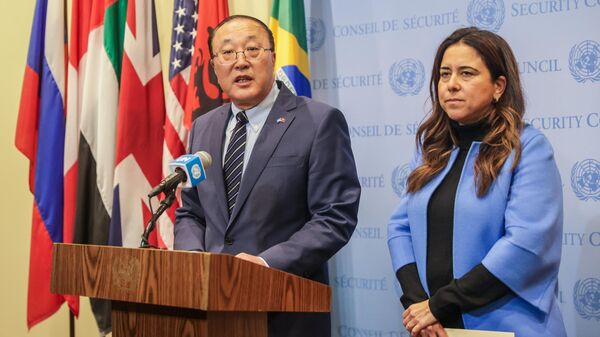 Çin'in Birleşmiş Milletler Daimi Temsilcisi ve BM Güvenlik Konseyi (BMGK) Kasım ayı Başkanı Zhang Jun - Sputnik Türkiye