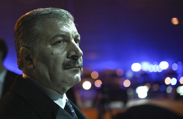 Sağlık Bakanı Fahrettin Koca, Esenboğa Havalimanı&#x27;nda basın açıklaması gerçekleştirdi. - Sputnik Türkiye