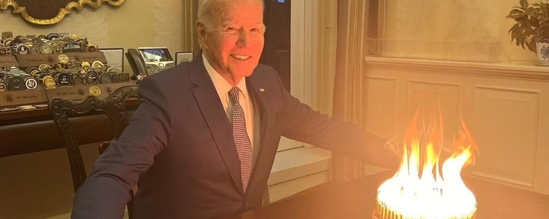 Joe Biden doğum günü pastası - Sputnik Türkiye, 1920, 21.11.2023