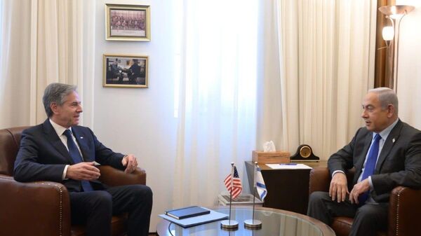 ABD Dışişleri Bakanı Antony Blinken, İsrail Başbakanı Benyamin Netanyahu  - Sputnik Türkiye