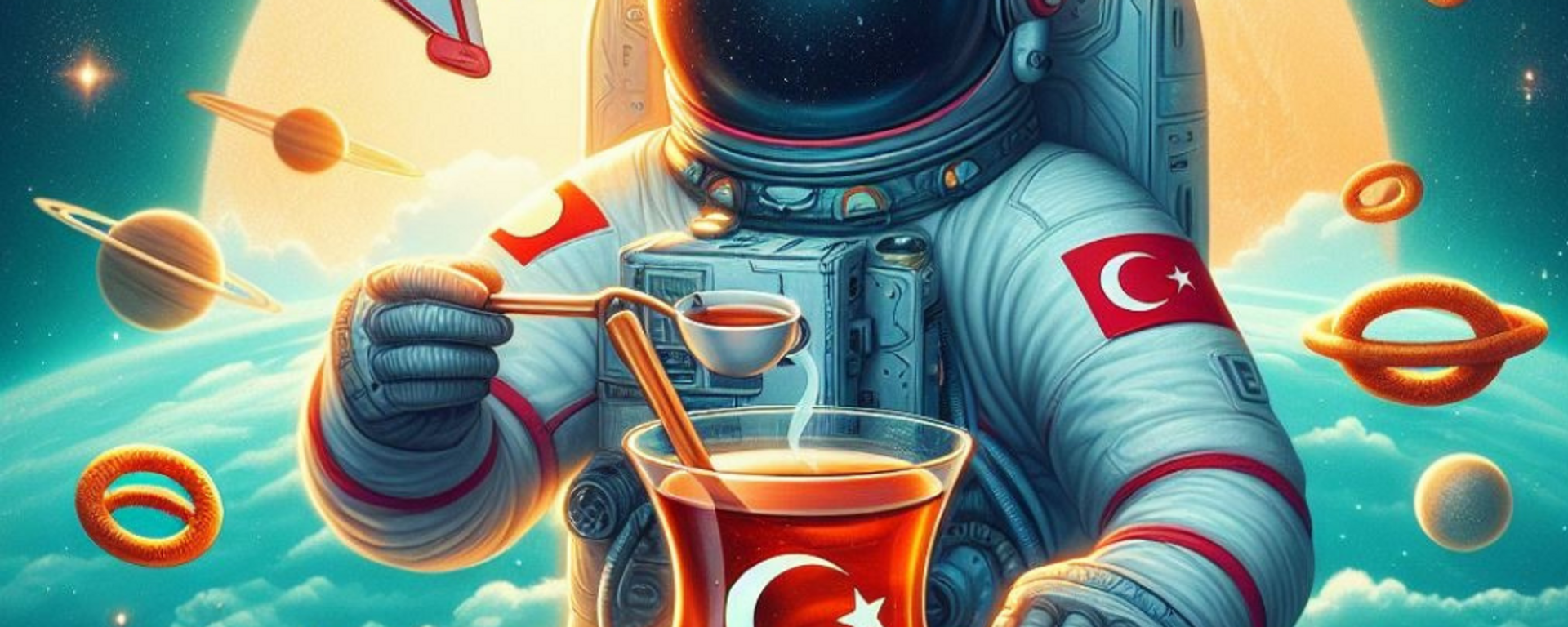 Yapay Zeka tarafından oluşturulan İlk Türk astronot betimlemesi - Sputnik Türkiye, 1920, 20.01.2024