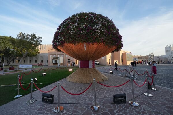 Guinness Rekorlar Kitabı'na giren dünyanın en büyük doğal buketi Doha'da sergileniyor - Sputnik Türkiye