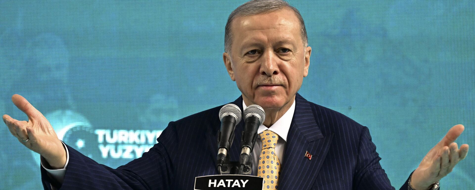 Cumhurbaşkanı Erdoğan, AK Parti Hatay İlçe Belediye Başkan Adayları Tanıtım Toplantısı - Sputnik Türkiye, 1920, 08.02.2024