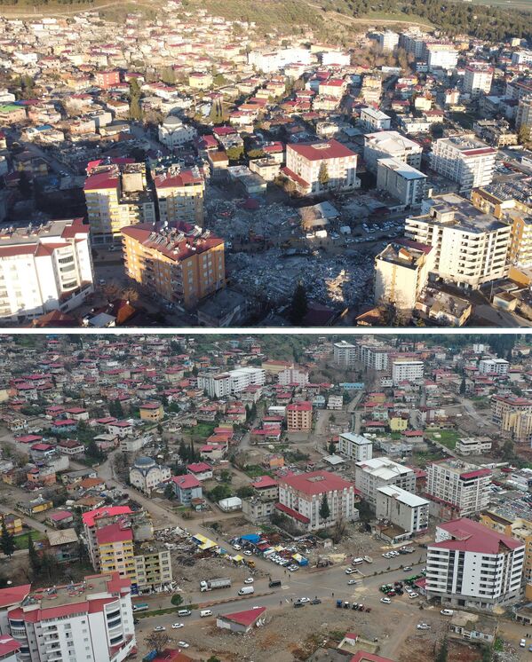 Depremden etkilenen Nurdağı ve İslahiye afetin 1. yılında görüntülendi  - Sputnik Türkiye